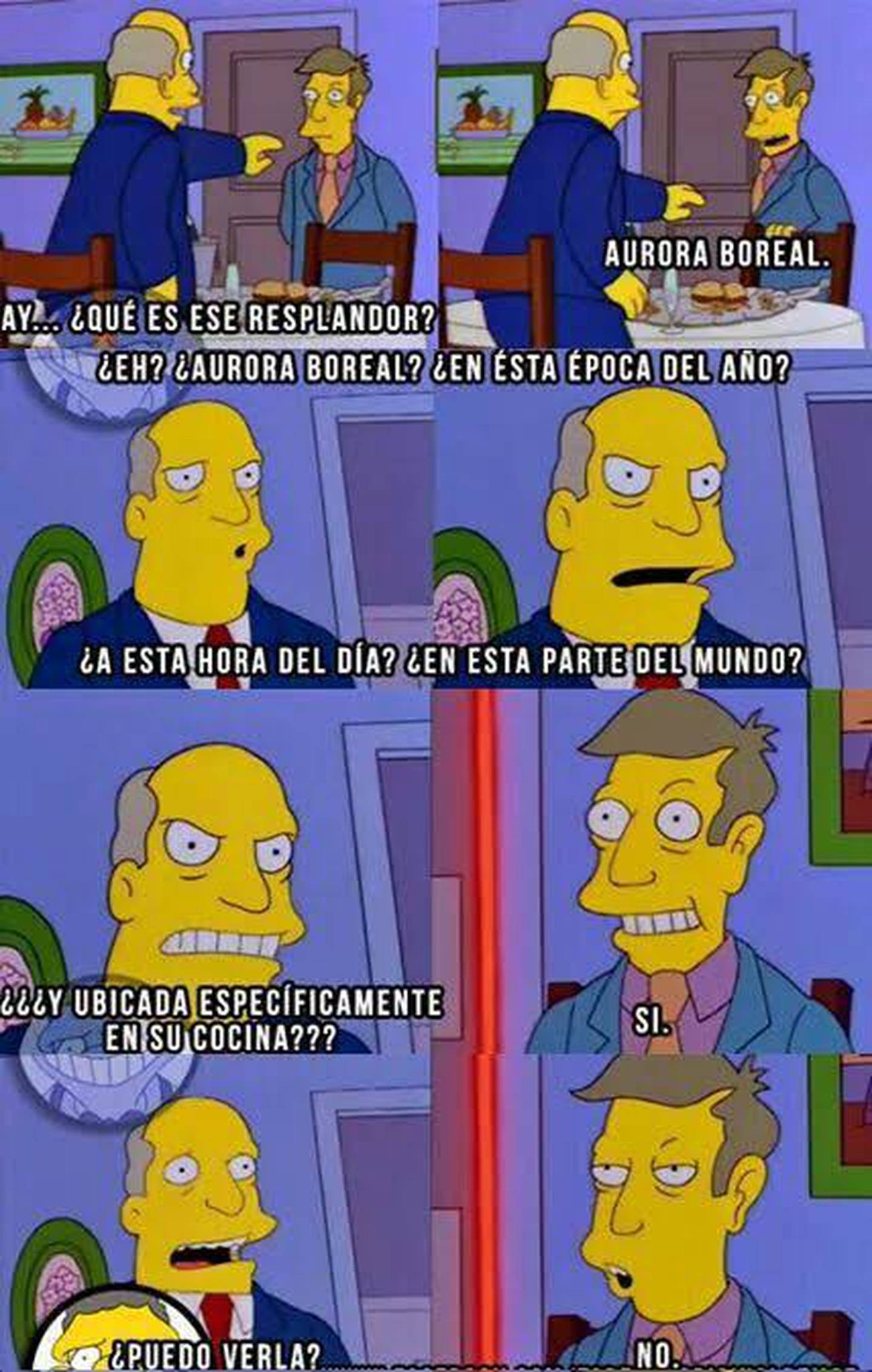 Usuarios recordaron capítulos de Los Simpson con las auroras boreales. (Foto: Redes Sociales)