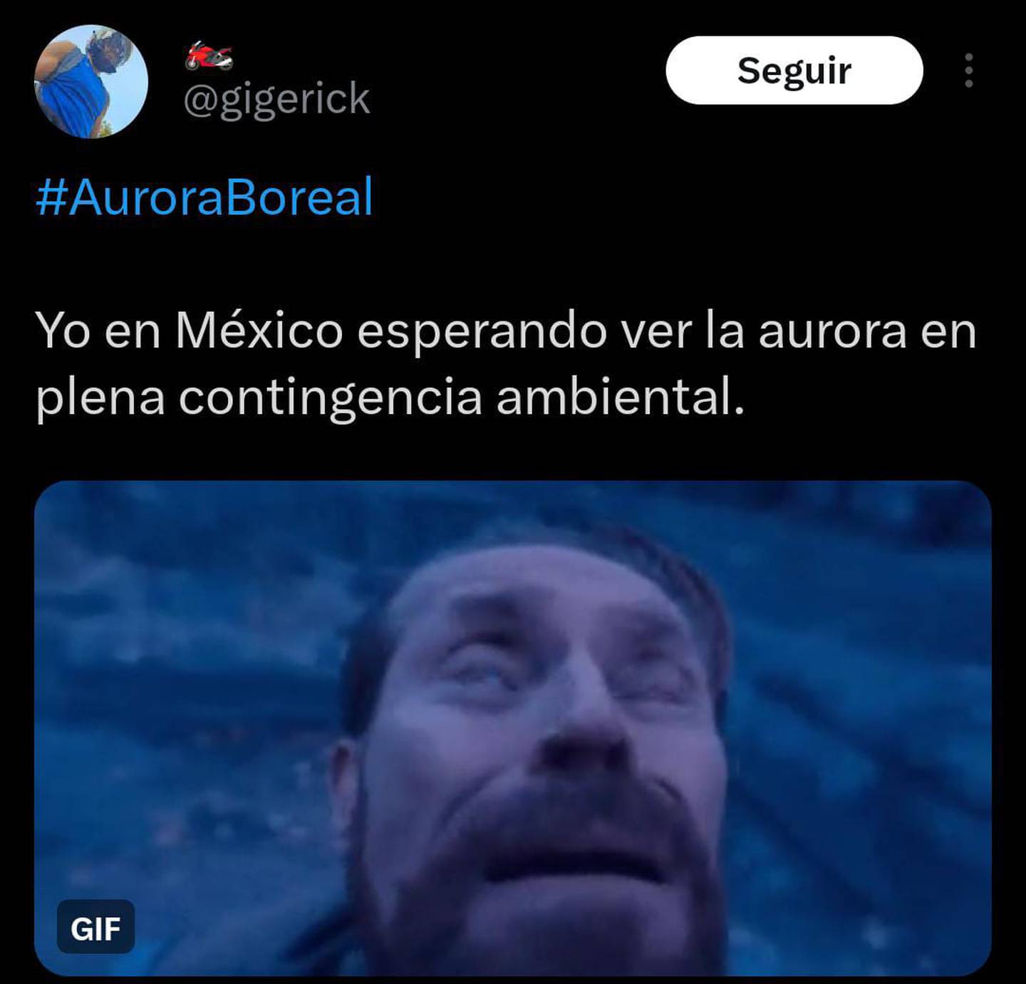 La contingencia ambiental fue considerada un obstáculo para poder ver las auroras boreales. (Captura X)