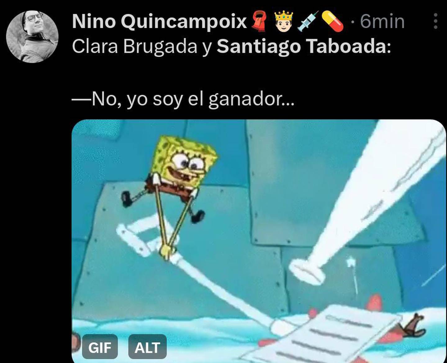 Los memes ilustraron la pelea entre Taboada y Brugada. (Captura: Redes sociales)