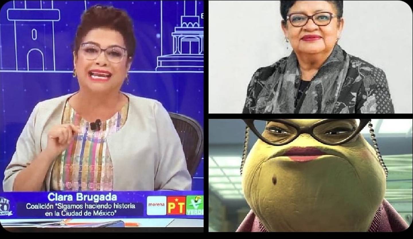 Usuarios en redes compararon a Clara Brugada con personajes animados. (Captura: Redes sociales)