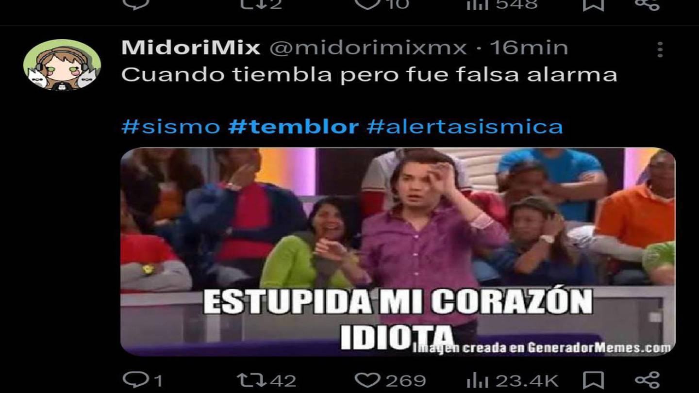 El susto tras la alerta fue el tema más común en los memes. (Foto: Redes sociales)
