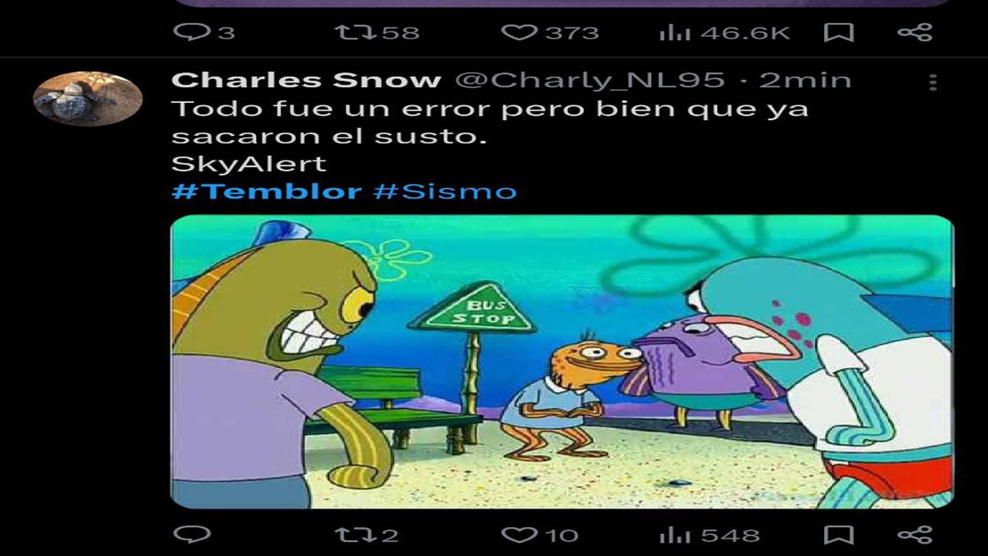 La alerta sísmica se activó por error. (Fotos: Redes sociales)