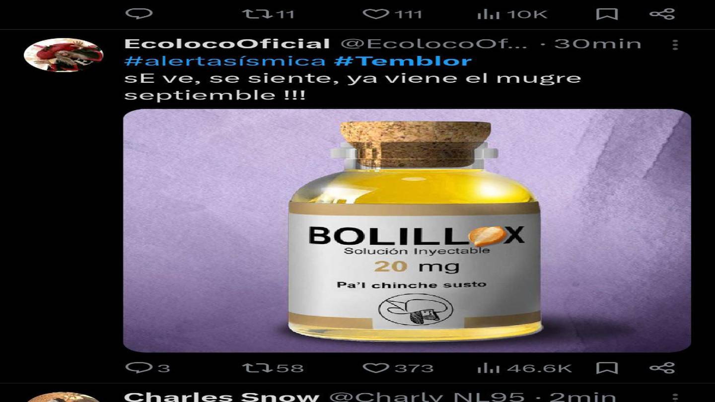 Los memes de la alerta sísmica. (Foto: Redes sociales)