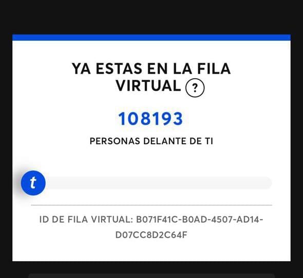 La fila virtual del concierto de Olivia Rodrigo llegó a más de 100 mil personas en espera. (Foto: Captura Ticketmaster)