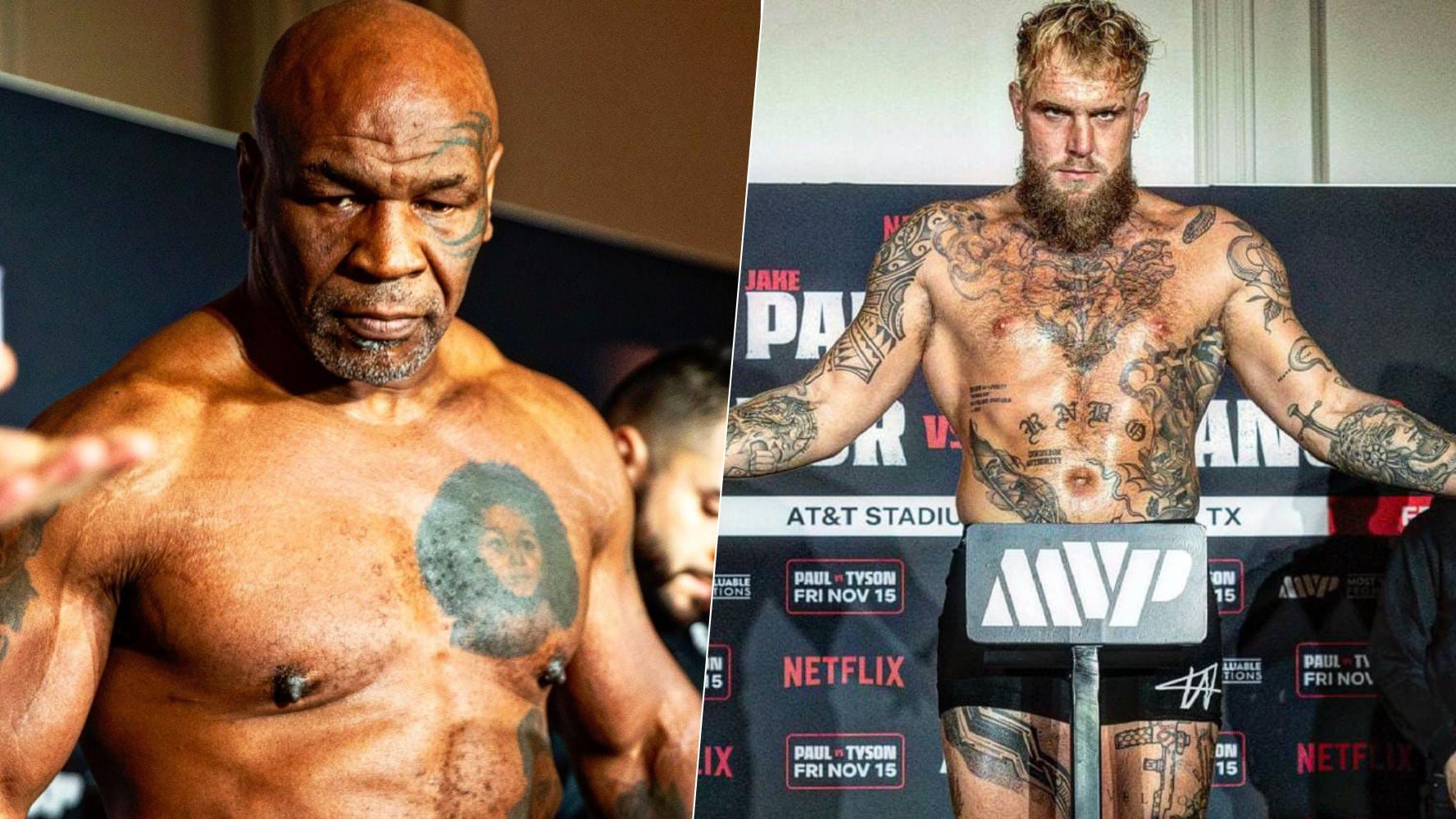 Mike Tyson se enfrenta a Jake Paul este 15 de noviembre. (Foto: Instagram @miketyson/@jakepaul)