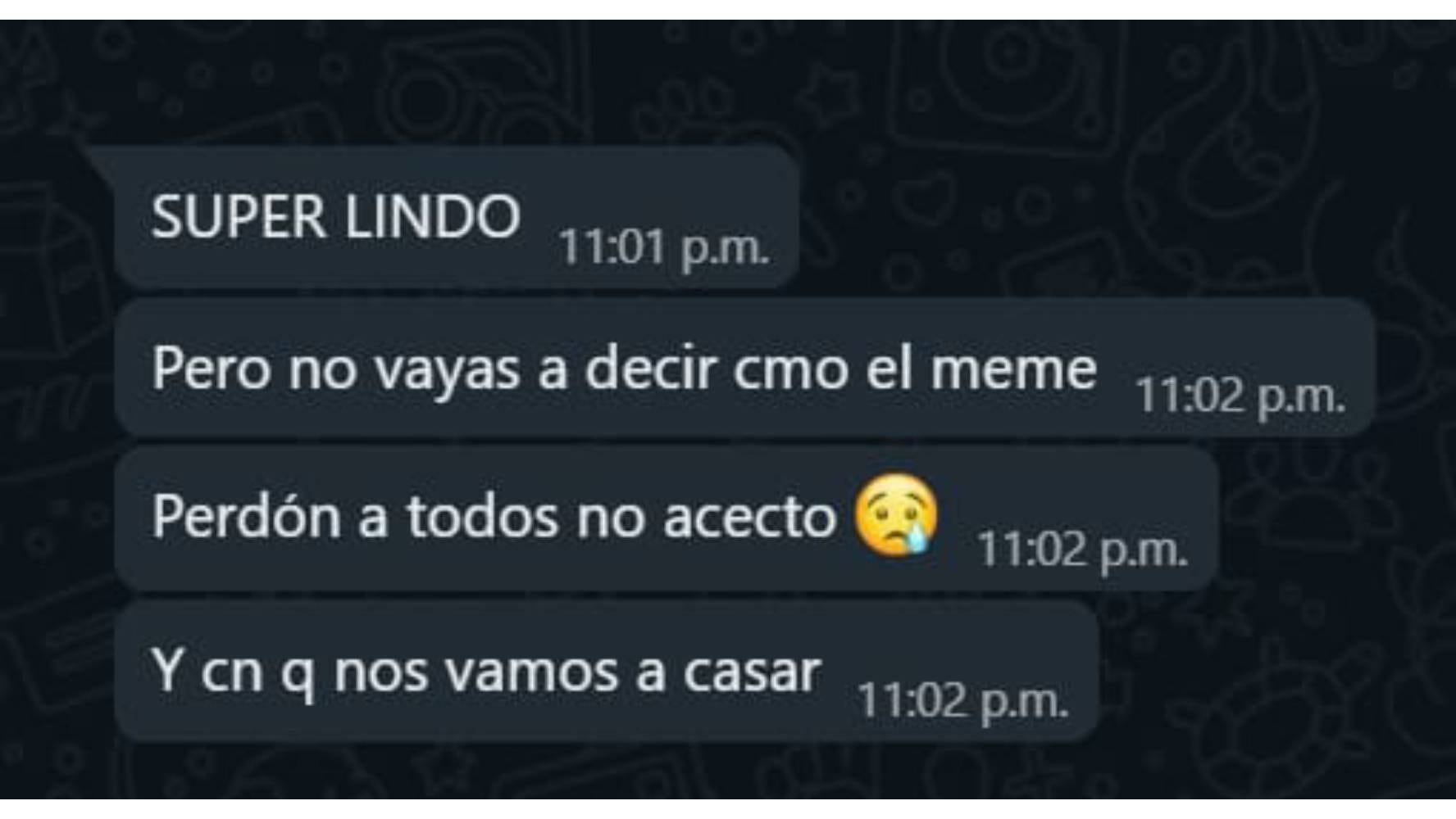 Memes de 'perdónenme todos, no acepto'. (Foto: Captura X)