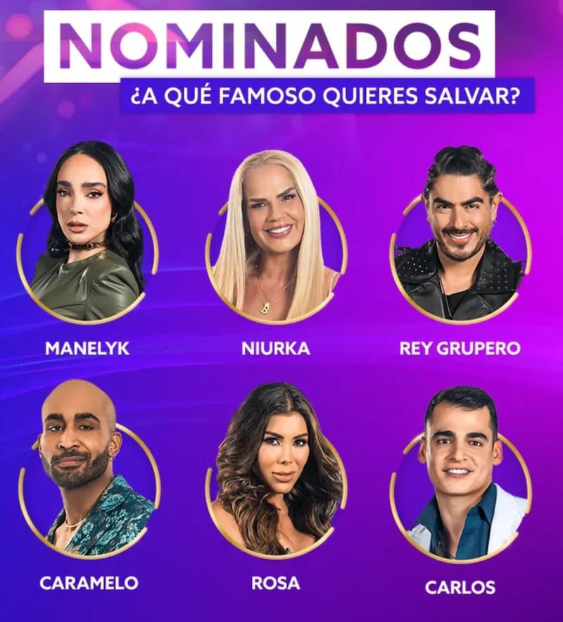 Nominados de la semana 11 en 'La Casa de los Famosos All Stars'. (Foto: Telemundo)