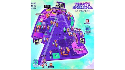 Mapa del Tecate emblema 2025. (Foto: Ocesa)
